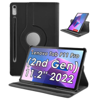 Case for Lenovo Tab P11 Pro 2nd Gen 2022 11.2" TB-132FU/138FC 360 Degree Rotation Smart Cover Tablet Shell Case with Stand
