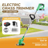 Mesin Pemotong Rumput Taman Grass Cutter with Battery 21V