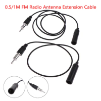 1Pc FM Radio Antenna Extension Cable Cord Car Stereo CD Player Radio Conversion Line Fits For Car Antenna Accessory 100cm 50cm