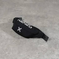 Tas KENZO PARIS CROSS WHITE BLACK NYLON WAIST BAG 100% ORIGINAL 36X16X8CM
