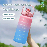 2000ml/1500ml/1200ml Gym Botol Air Luar Ruangan /Plastik Anti Tumpah Portabel Botol Siswa BPA Free D