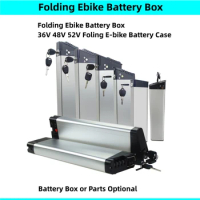 Folding Ebike Battery Box 36v 48v 52v Foldable E-bike Battery Case ALX Head Cover Base Plug DCH006 ALX009 Battery Housing