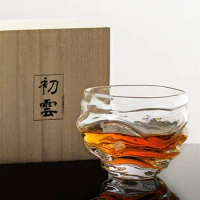 First Cloud Whisky Tasting Glass Japanese Style Designer Cup Niche Wineglass Irregular Crystal Whiskey Tumbler XO Brandy Snifter