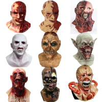 Horror Bloody Headgear Mask Realistic Latex Party Mask Halloween Masks Horror Cosplay Mask
