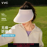 {台灣公司貨 可打統編}VVC防曬帽2025年春夏女防紫外線遮臉戶外空頂太陽帽全方位遮陽帽