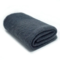 wool Batt /semi-felting wool for needle felt, felting needle ,Spinning fiber, Photo props Dark grey