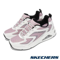 Skechers 休閒鞋 Tres-Air Uno 女鞋 白 紫 避震 透氣 氣墊 記憶鞋墊 厚底 運動鞋 177424WLV