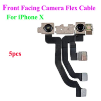 5pcs Front Facing Back Camera For Apple iPhone X Module With Proximity Light Sensor Flex Cable Replacement Parts