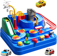 TEMI Boys Toys Car Track Kids Race Track City Adventurous Car Toy for 3 4 5 6 7 Years Old Boys Girls