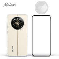 【Meteor】realme 12+ 5G 手機保護超值3件組(透明空壓殼+鋼化膜+鏡頭貼)