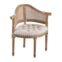 《CHAIR EMPIRE》ES003美式休閒椅/美式鄉村實木休閒椅/藤編復古椅/復古雙扶手椅/作舊美式鄉村復古藤編扶手椅