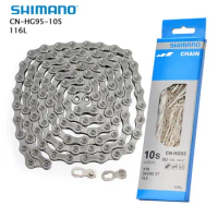 Shimano DEORE XT CN- HG95 MTB Chain 10 Speed 116 Link Mountain Road Bike Chain Fits XTR XT SLX Deore HG95 Bicycle Cycling Parts