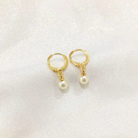 anting jepit mutiara bahan xuping anti karat