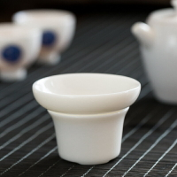 茶漏網濾茶器茶隔陶瓷套裝茶具配件茶葉過濾網泡茶漏斗白瓷