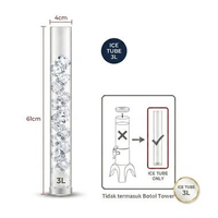 Tabung Es Ice Tube Bottle Tower Dispenser Tabung Es Kristal Pendingin Minuman Botol Tower 1,5L 3L Ic