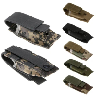 Molle Pouch Tactical Single Pistol Magazine Pouch Knife Flashlight Sheath Airsoft Hunting Ammo Camo Bags Single Magazine Holster
