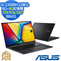 ASUS X1505VA 15.6吋效能筆電 (i5-13500H/8G+8G/2TB PCIe SSD/Vivobook 15 OLED/搖滾黑/特仕版)