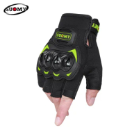 SUOMY Summer Breathable Motorcycle Half Finger Gloves Bicycle Riding Outdoor Sports Glove Hard Shell Protective Motocross Gloves
