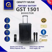 SPEAKER PORTABLE BLUETOOTH G-POWER GST-1501 BOOSTER UKURAN 15 INCH
