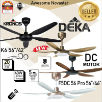 Practical Deka Kronos F5DC Pro 56\ / 46\" K6 56\" 42\" / K5 Steel Blade Remote Control DC Motor Ceil