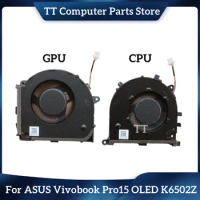 TT New Original Laptop CPU Cooling Fan For ASUS Vivobook Pro15 OLED K6502Z 2022 Fast Ship