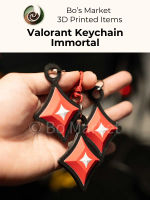 Bo's Market Gantungan Kunci Valorant Immortal Double Sided & Single Sided Bahan Plastik untuk Game V