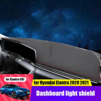 For Hyundai Elantra Avante CN7 2020 2021 2022 Dashboard Rear Window Leather Protective Pad Interior Car Accessories