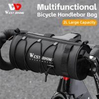 WEST BIKING Bike Front Bag Large Capacity Storage Waterproof Multifunction Cycling Handlebar Bag Road MTB Bicycle Frame Tube Bag