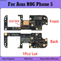 For ASUS ROG Phone 5 ROG5 Original SIM Card Reader Small Board Slot IC Earphone Headset Holder Flex Cable Replace