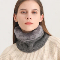 2023 Thick Fashion Women Snood Downy Neck Winter Warm Ring Scarf Muffler Female Wraps Unisex Solid Men Outdoor Decorate New