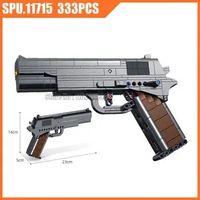 670007 333pcs Military Weapon Gun M1911 Automatic Pistol Army Boy Building Blocks Toy Brick