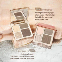 【ready stock】 JUDYDOLL Highlight&Contour ไฮไลท์และคอนทัวร์พาเลท สีสวย ฉ่ำวาว ติดทน กันน้ำ แก้ม Matte