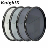KnightX ND2 ND4 ND8 ND16 ND FILTER for Nikon D3100 D3200 D5200 D7100 for Canon 1100d 1200D 49mm 52mm 55mm 58mm 62mm 67mm 72 77mm