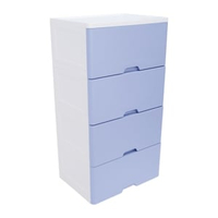 เบสิโค ตู้ลิ้นชักหน้าโค้ง 4 ชั้น รุ่น 1134 สีฟ้า