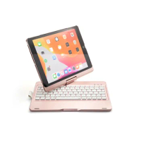 For ipad pro10.2‘’Wireless Bluetooth Keyboard Cover new ipad 10.2 Ultra thin light-emitting 360rotate keyboard case