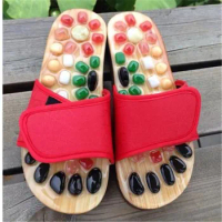 Relaxally Acupressure Slippers Foot Massage with Natural Stone Therapeutic Reflexology Sandals Foot Acupoint Massager