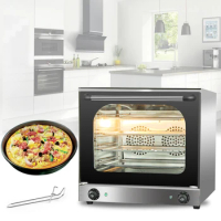 220V Commercial 60L 4 Trays Electric Baking Convection Oven Stainless Steel Multi-function Bread Baking Cake Pizza Oven