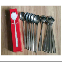 1 lusin (12 pcs) KIG SENDOK ES SENDOK KECIL PENDEK PANJANG (panjang 17.5cm lebar 2.8cm) STAINLESS ST