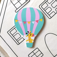 北歐風墻面裝飾云朵熱氣球彩虹兒童房幼兒園墻上創意墻貼立體貼飾