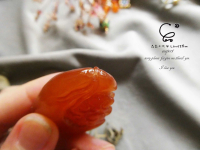 紅兔毛燈籠月狐 紅兔毛 水晶飾品 晶晶工坊-love2hm 27203