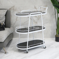 Small Table Bar Cart Trolley Organizer 3 Tier Rolling Tea Utility Kitchen Island Shopping Stair Climbing Living Room Furnitures