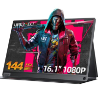 UPERFECT 144Hz Portable Gaming Monitor 16.1" 1080P FHD LCD Display 300Nits 1000:1 With HDR FreeSync Ultra Slim External Screen