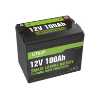 LiTech 12v 24v 36v 48v 100ah 200ah 400ah support in series and parallel battery solar battery