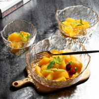 透明金邊玻璃碗沙拉碗大號家用網紅日式輕奢ins水果盤蔬菜甜品碗