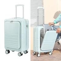 Suitcase Front Opening Carry on Luggage Cabin Suitcases Travel 20" 22" 24" 26 inch Password Trolley Case Luggage Travel Bags