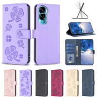 Wallet Flip Case Cover For Honor 90 Lite X7A X6A X50i sFor Huawei Mate 60 Pro Plus Lucky Grass Protect Phone Cases Card Slot