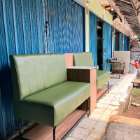 Sofa Bilyard Sofa Cafe Murah Sofa Resto Makan Busa Rebonded Oscar Retro Bludru Furniture Busa Memaka