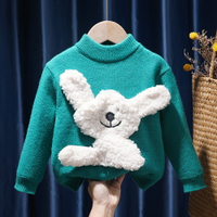2021秋冬季韓版立體兔子男女童寶寶新款兒童休閑長袖卡通針織毛衣