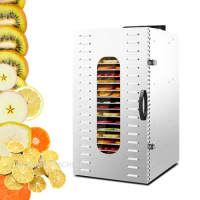18 Trays Dehydrator Fruit And Vegetables Industrial Fruit Drying Machine Beef Jerky Meat Food Dryer Dehydrator Drying Machine