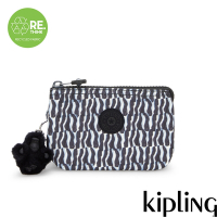 Kipling 藍白波紋三夾層配件包-CREATIVITY S